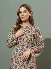 Limelight Winter Unstitched Printed Khaddar Single Shirt U3084 Beige