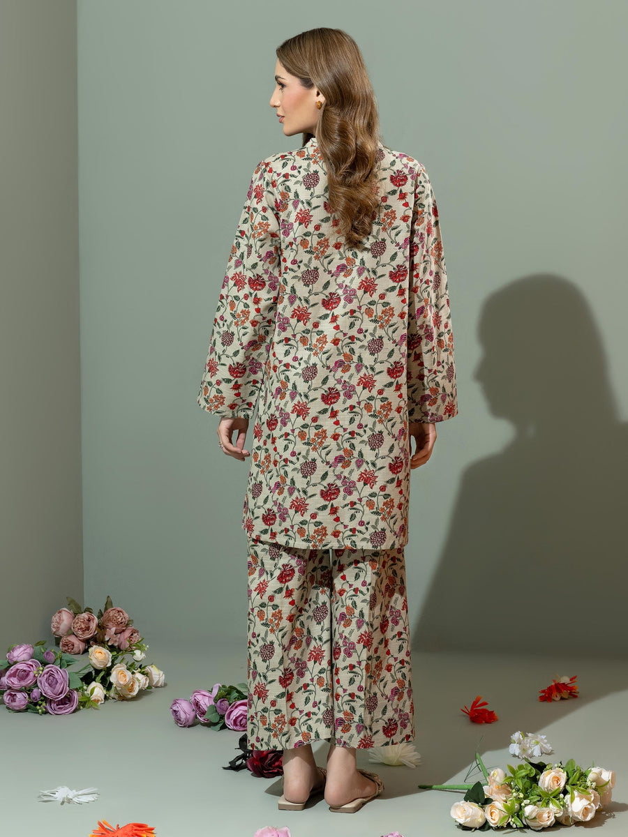 Limelight Winter Unstitched Printed Khaddar Single Shirt U3084 Beige