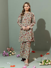 Limelight Winter Unstitched Printed Khaddar Single Shirt U3084 Beige