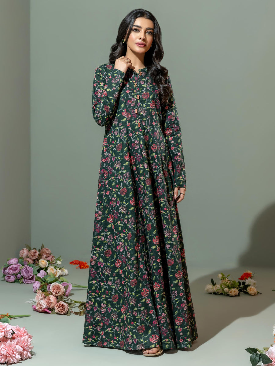 Limelight Winter Unstitched Printed Khaddar Single Shirt U3084 Green