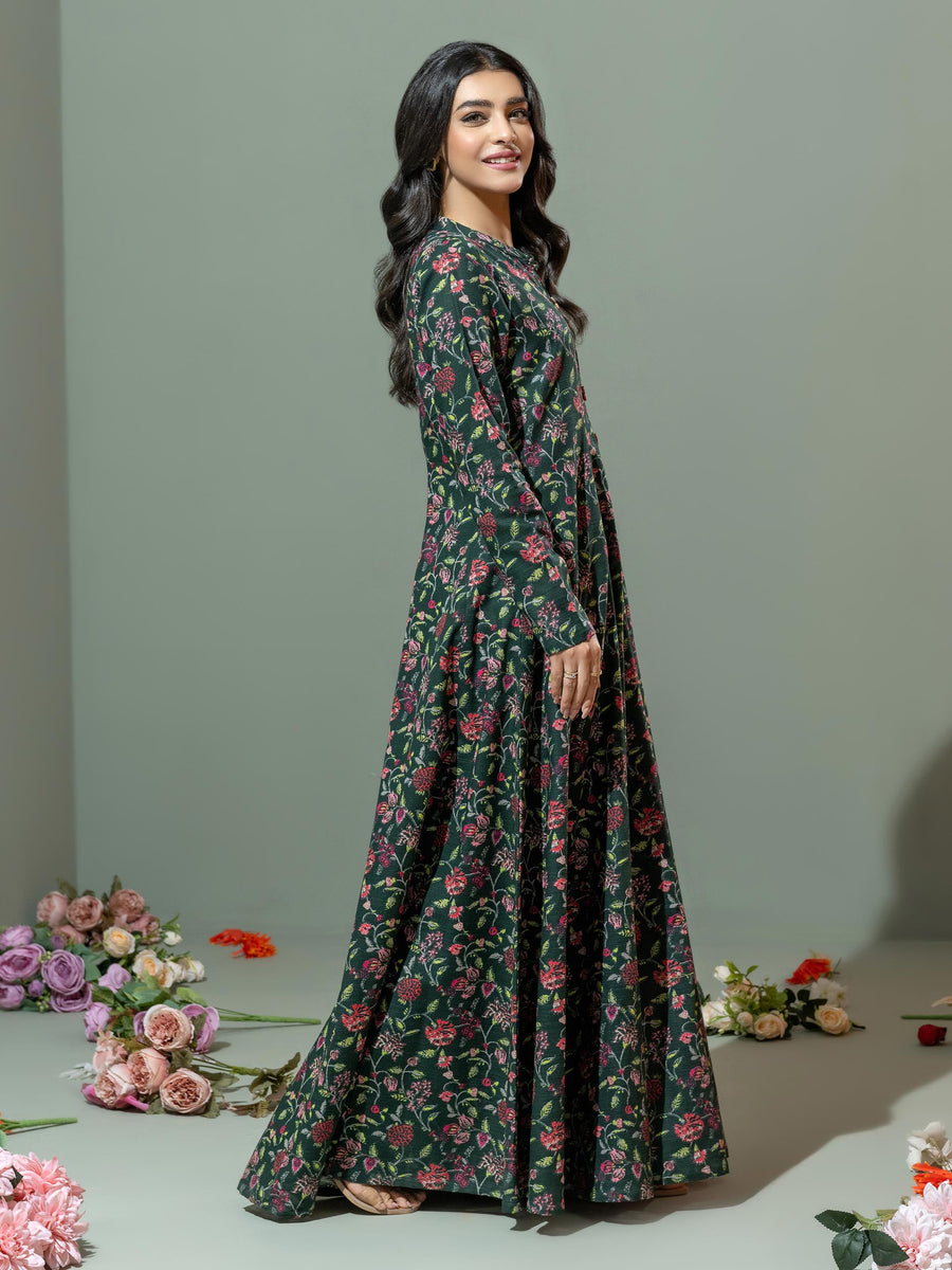 Limelight Winter Unstitched Printed Khaddar Single Shirt U3084 Green