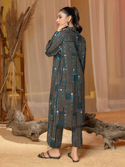 Limelight Winter Unstitched Printed Khaddar Single Shirt U3087 Black