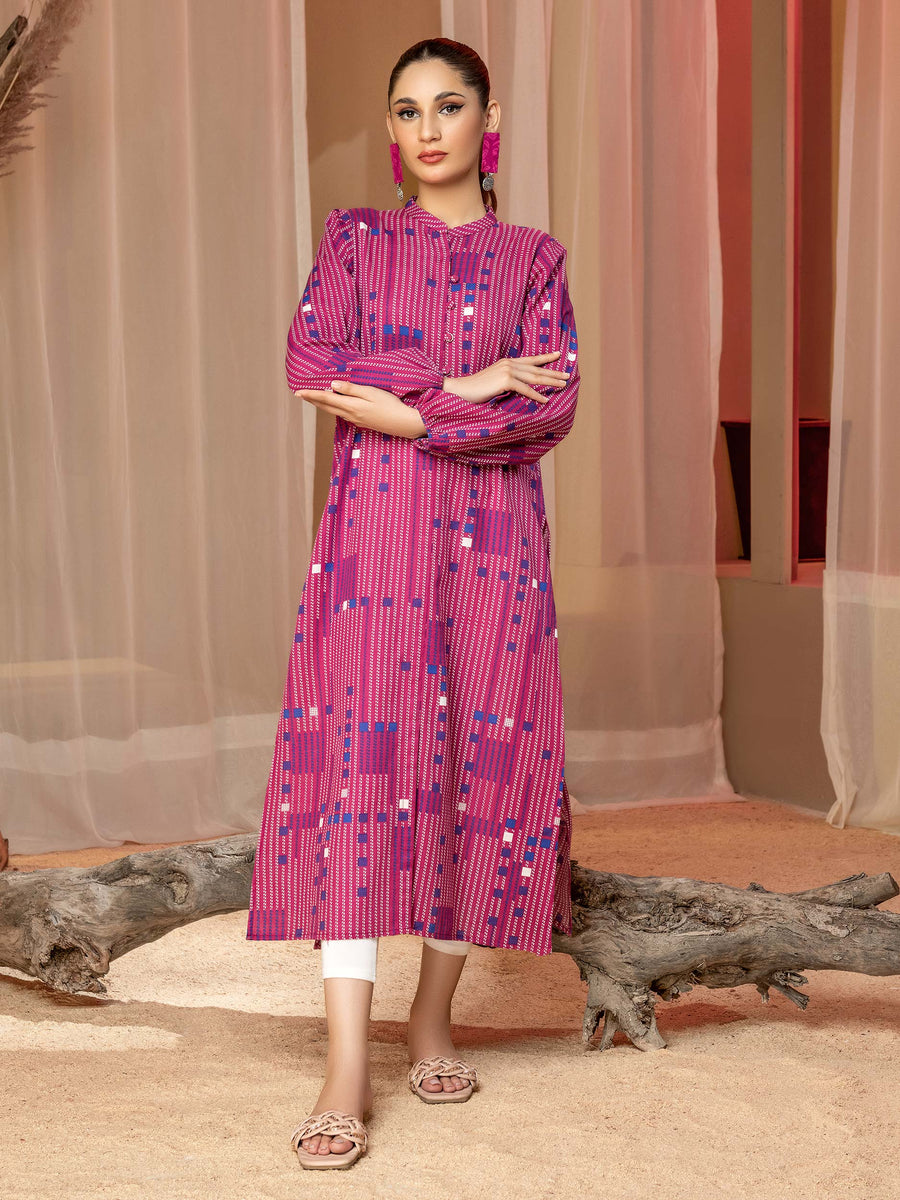 Limelight Winter Unstitched Printed Khaddar Single Shirt U3087 Pink