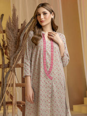 Limelight Winter Unstitched Printed Khaddar Single Shirt U3095 Beige