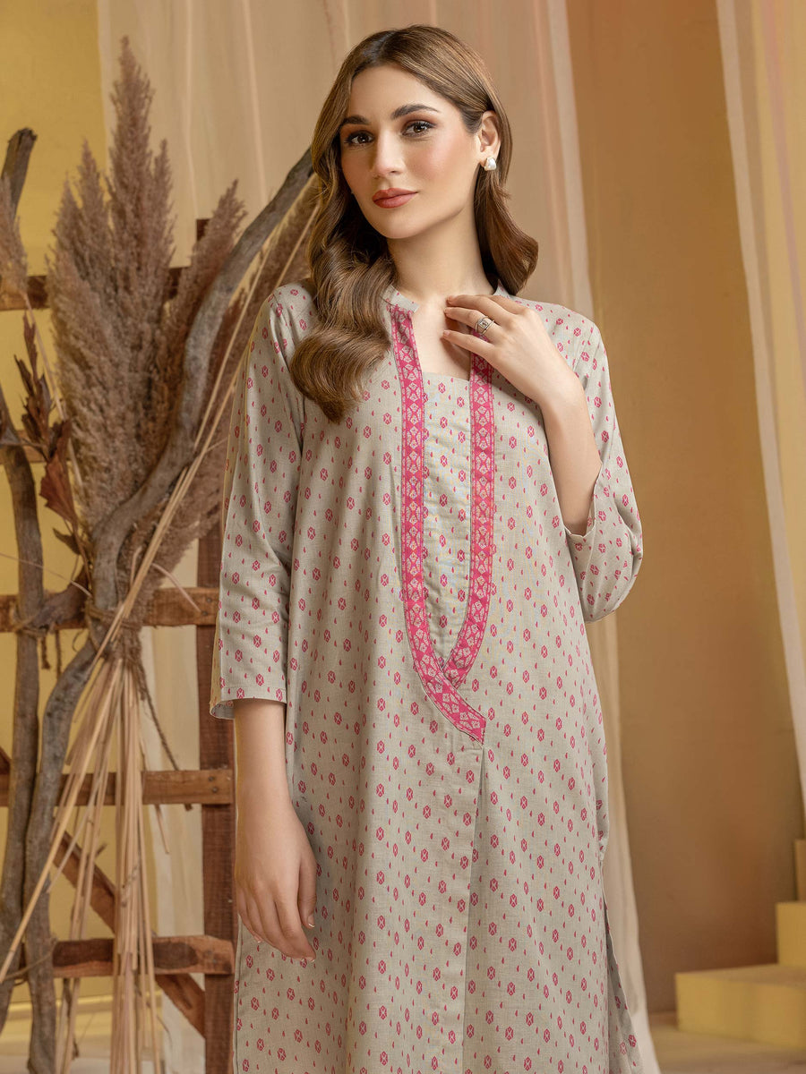 Limelight Winter Unstitched Printed Khaddar Single Shirt U3095 Beige