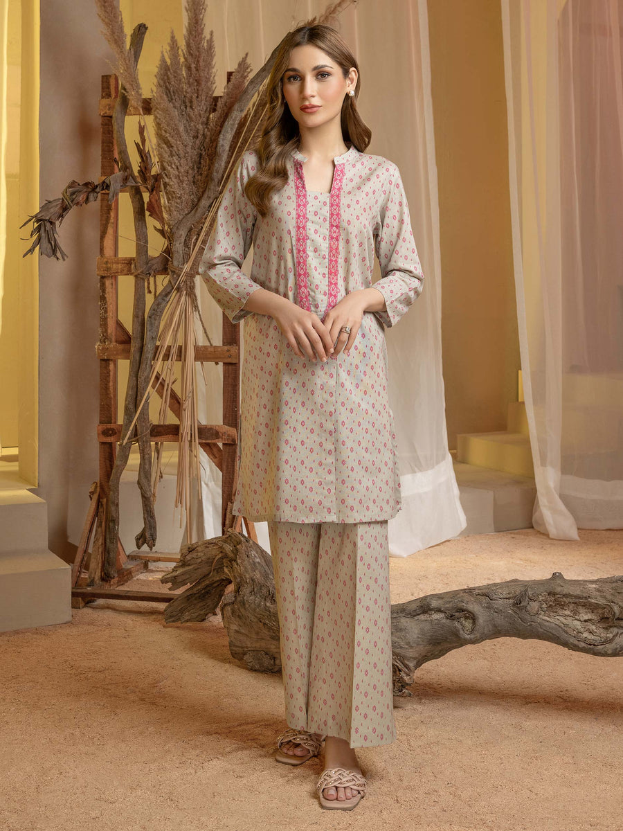 Limelight Winter Unstitched Printed Khaddar Single Shirt U3095 Beige