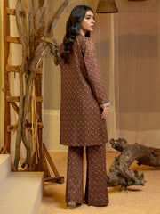 Limelight Winter Unstitched Printed Khaddar Single Shirt U3095 Brown