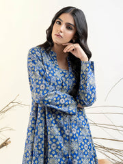 Limelight Winter Unstitched Printed Khaddar Single Shirt U3096 Blue
