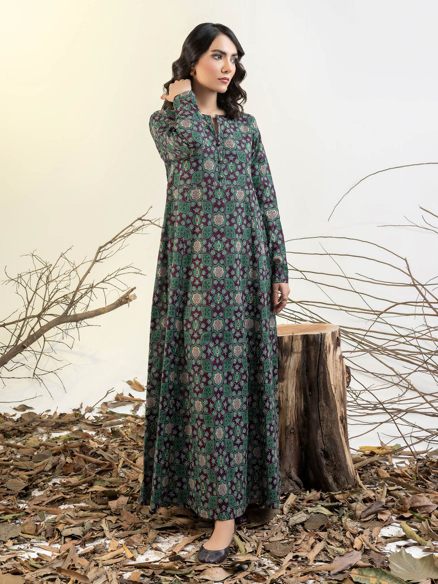 Limelight Winter Unstitched Printed Khaddar Single Shirt U3096 Plum