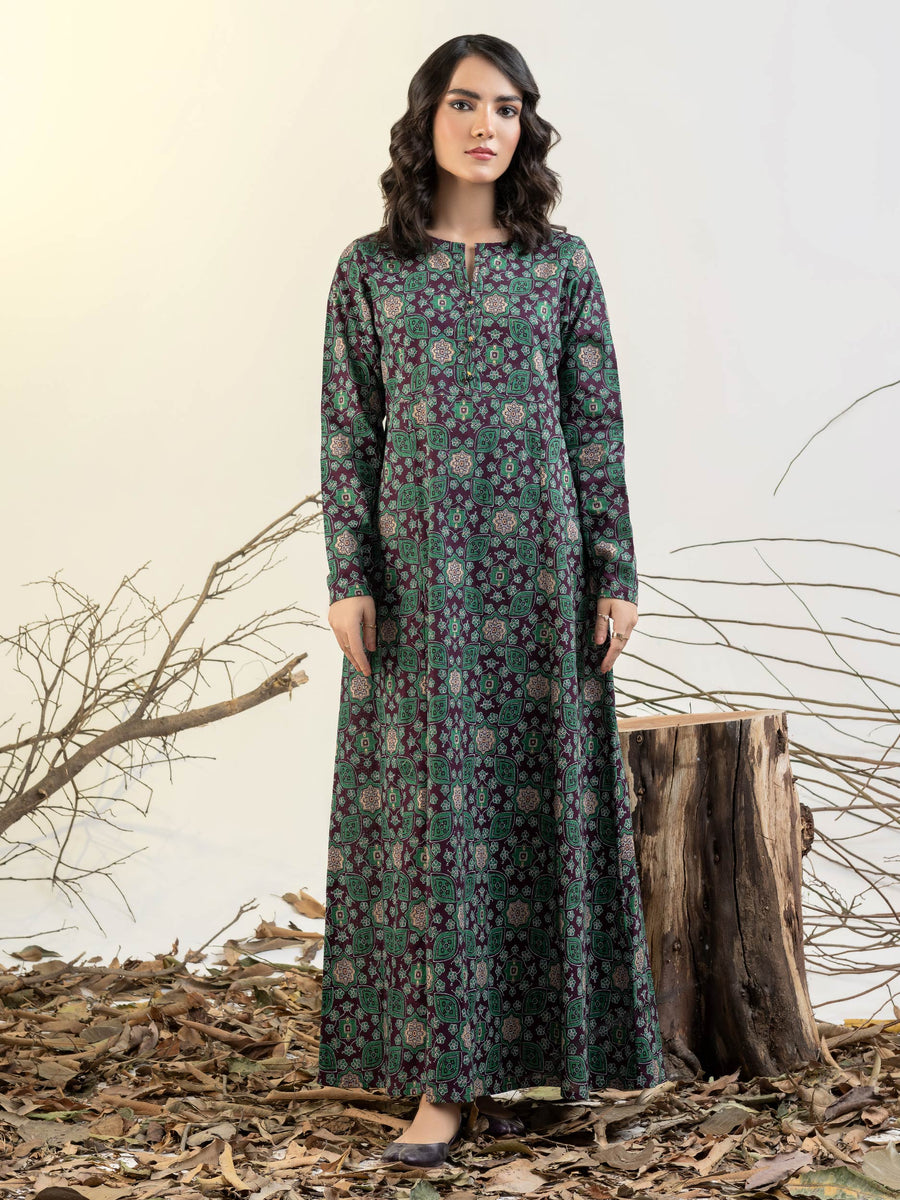 Limelight Winter Unstitched Printed Khaddar Single Shirt U3096 Plum