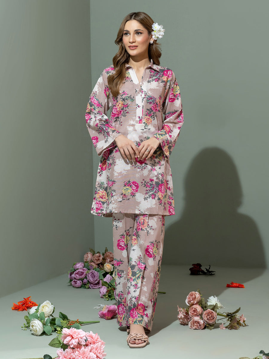 Limelight Winter Unstitched Printed Khaddar Single Shirt U3100 Pink