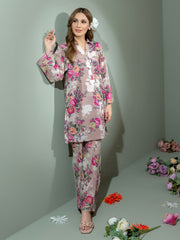 Limelight Winter Unstitched Printed Khaddar Single Shirt U3100 Pink