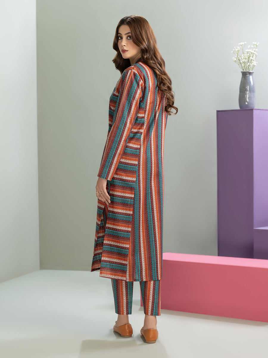 Limelight Winter Unstitched Printed Khaddar Single Shirt U3101 Brown