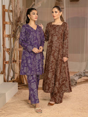 Limelight Winter Unstitched Printed Khaddar Single Shirt U3102 Brown