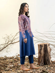 Limelight Winter Unstitched Printed Khaddar Single Shirt U3103 Blue