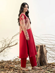 Limelight Winter Unstitched Printed Khaddar Single Shirt U3103 Red