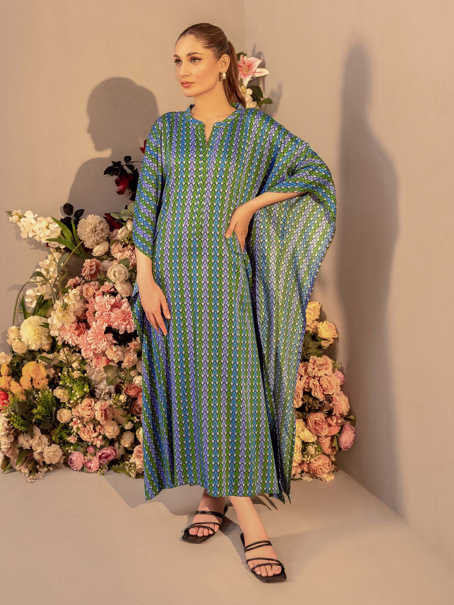 Limelight Winter Unstitched Printed Linen Single Shirt U3109 Green