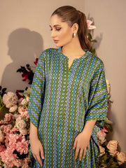 Limelight Winter Unstitched Printed Linen Single Shirt U3109 Green