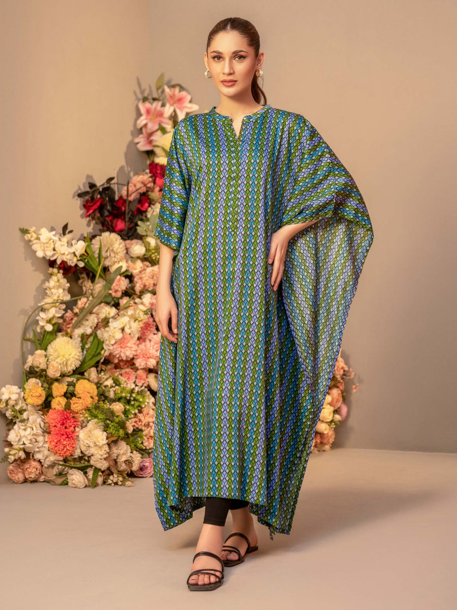 Limelight Winter Unstitched Printed Linen Single Shirt U3109 Green
