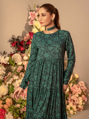 Limelight Winter Unstitched Printed Linen Single Shirt U3110 Green