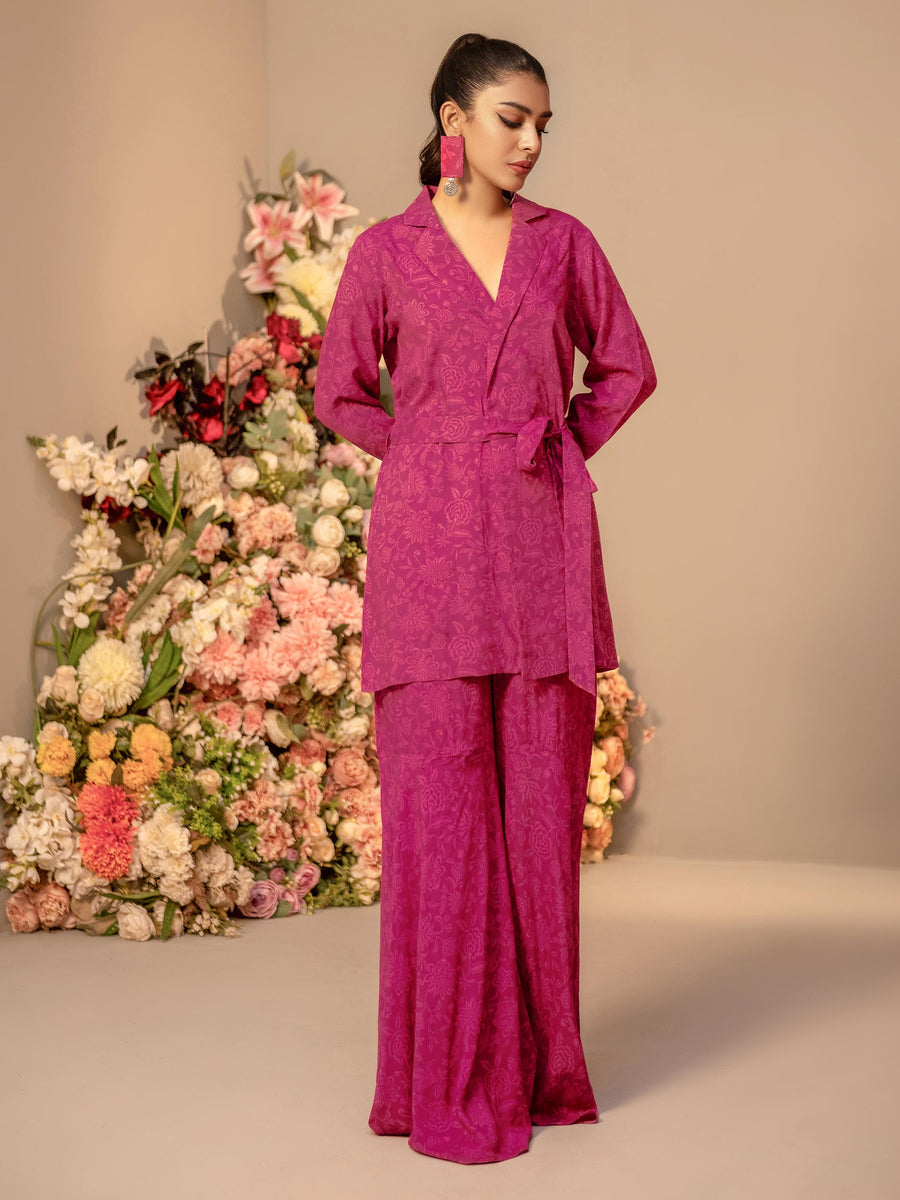 Limelight Winter Unstitched Printed Linen Single Shirt U3110 Pink