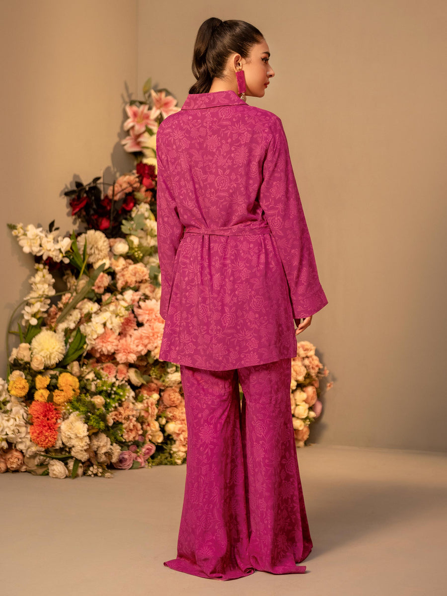 Limelight Winter Unstitched Printed Linen Single Shirt U3110 Pink