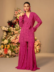 Limelight Winter Unstitched Printed Linen Single Shirt U3110 Pink