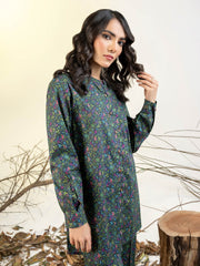 Limelight Winter Unstitched Printed Cotton Single Shirt U3112 Blue