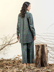 Limelight Winter Unstitched Printed Cotton Single Shirt U3112 Blue