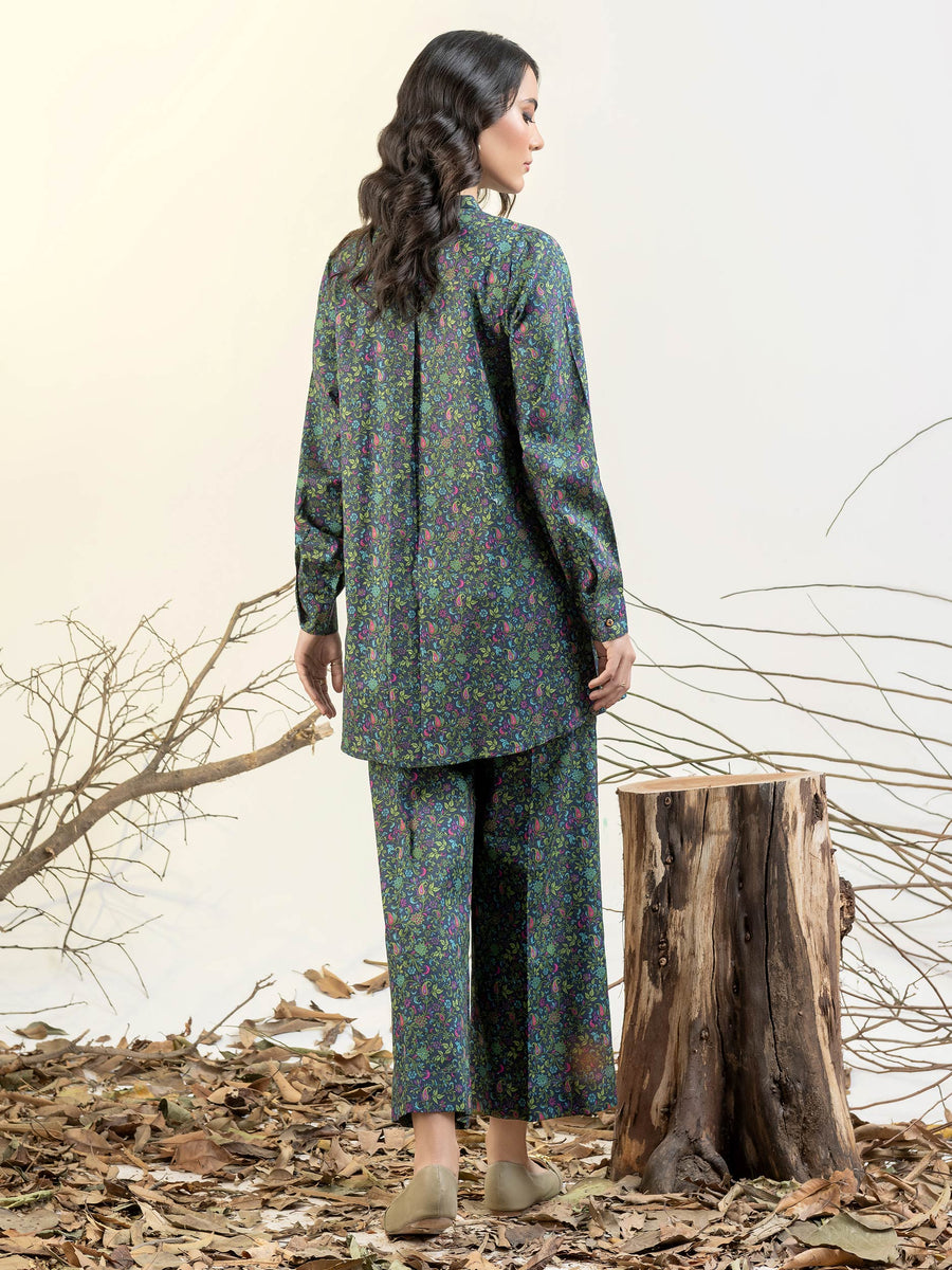 Limelight Winter Unstitched Printed Cotton Single Shirt U3112 Blue