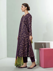 Limelight Winter Unstitched Printed Khaddar 2Pc Suit U3114 Purple