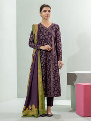 Limelight Winter Unstitched Printed Khaddar 2Pc Suit U3114 Purple
