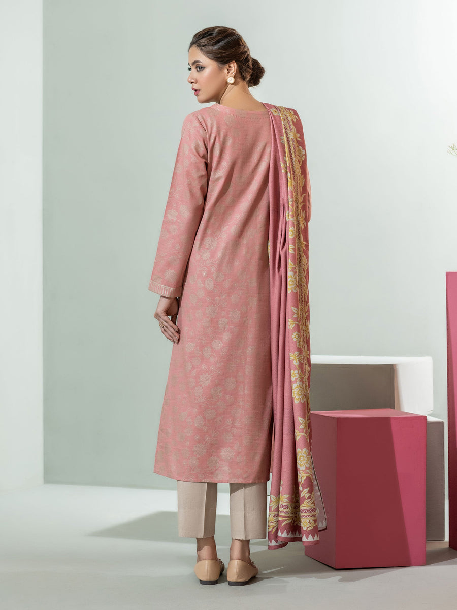 Limelight Winter Unstitched Printed Khaddar 2Pc Suit U3114 Pink