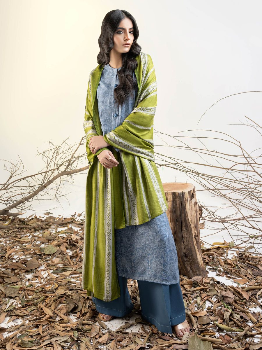 Limelight Winter Unstitched Printed Linen 2Pc Suit U3125 Blue