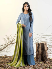 Limelight Winter Unstitched Printed Linen 2Pc Suit U3125 Blue