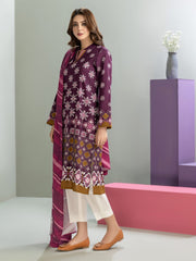 Limelight Winter Unstitched Printed Cotton 2Pc Suit U3126 Purple