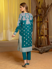 Limelight Winter Unstitched Printed Khaddar 2Pc Suit U3132 Teal