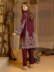 Limelight Winter Unstitched Printed Khaddar 2Pc Suit U3133 Maroon