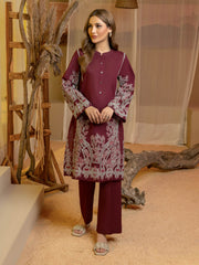 Limelight Winter Unstitched Printed Khaddar 2Pc Suit U3133 Maroon