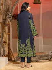 Limelight Winter Unstitched Printed Khaddar 2Pc Suit U3133 Navyy Blue