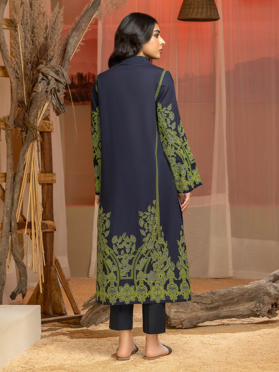 Limelight Winter Unstitched Printed Khaddar 2Pc Suit U3133 Navyy Blue