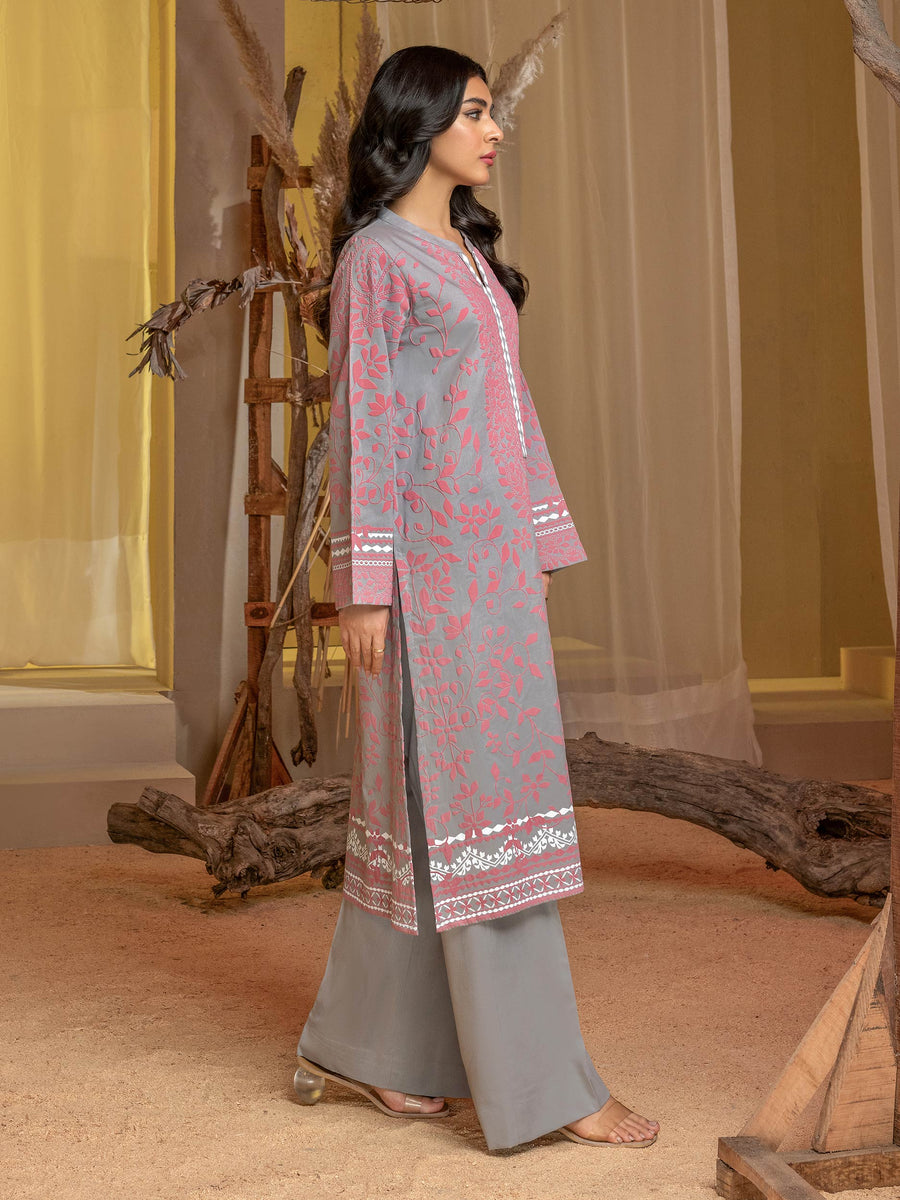 Limelight Winter Unstitched Printed Cotton 2Pc Suit U3138 Grey