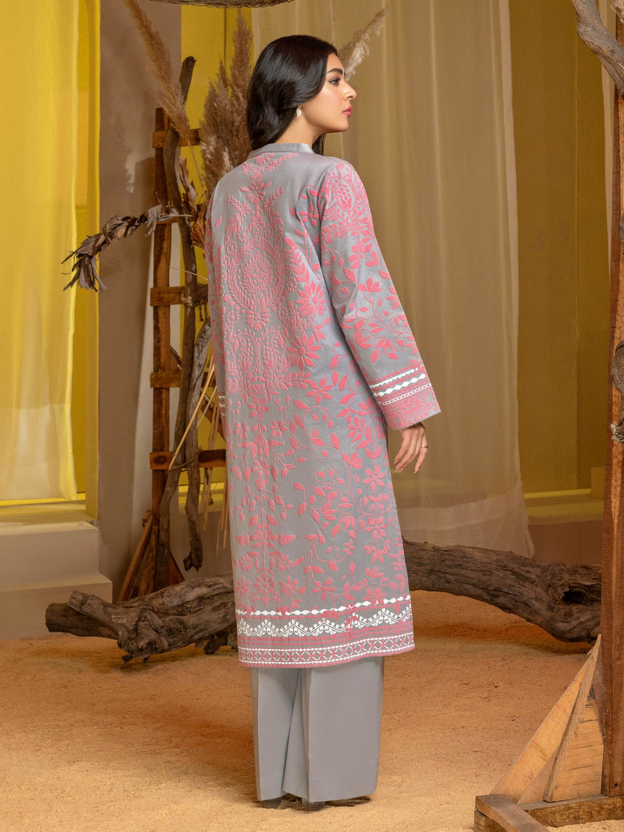 Limelight Winter Unstitched Printed Cotton 2Pc Suit U3138 Grey