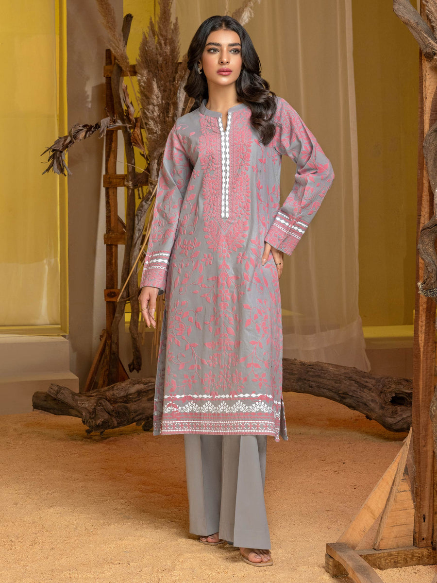 Limelight Winter Unstitched Printed Cotton 2Pc Suit U3138 Grey