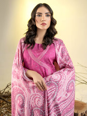 Limelight Winter Unstitched Printed Linen 3Pc Suit U3151 Pink