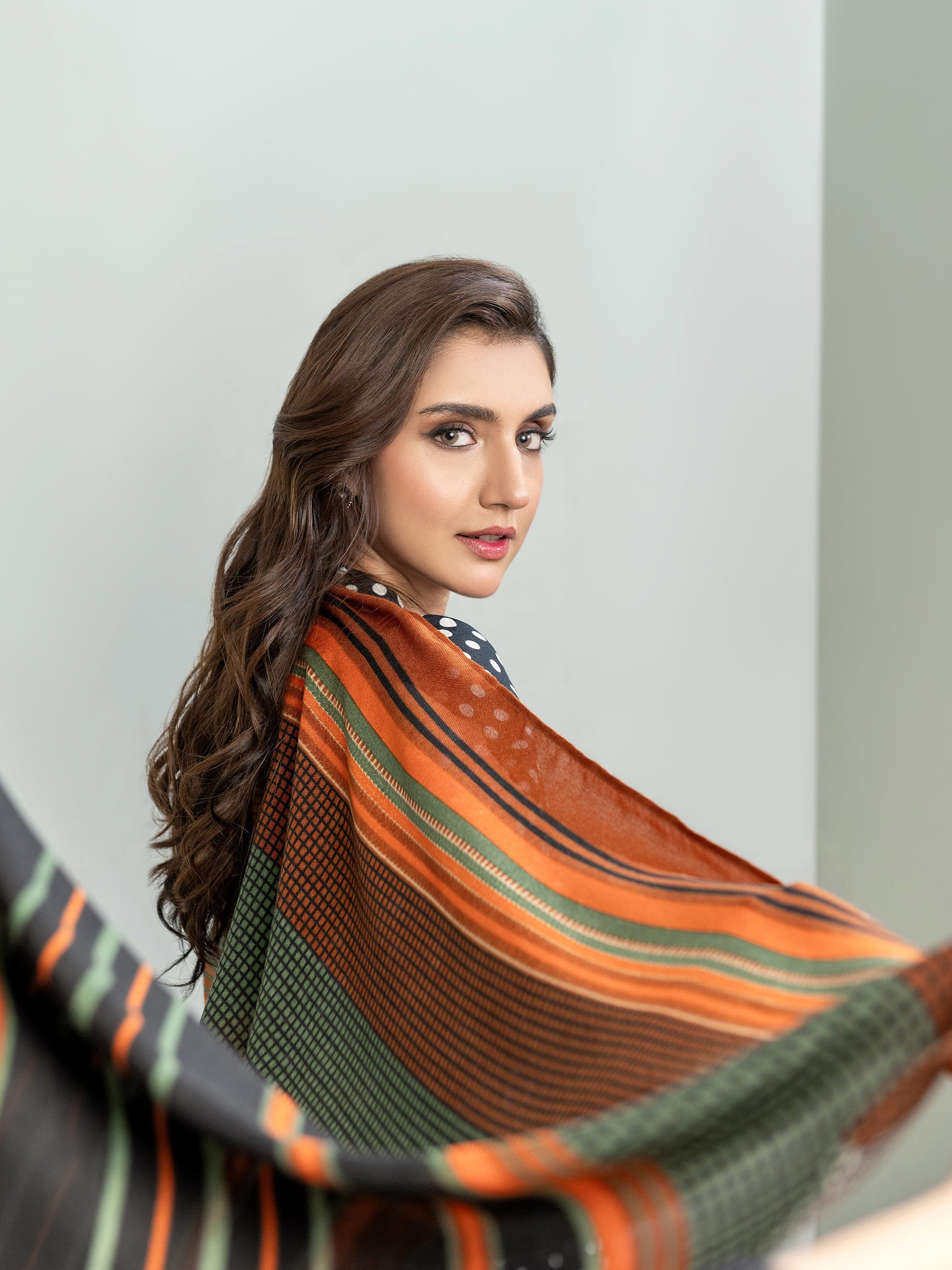 Limelight Winter Unstitched Printed Khaddar 2Pc Suit U3237 Black