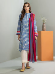 Limelight Winter Unstitched Printed Khaddar 2Pc Suit U3237 Blue