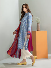 Limelight Winter Unstitched Printed Khaddar 2Pc Suit U3237 Blue
