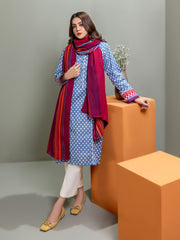 Limelight Winter Unstitched Printed Khaddar 2Pc Suit U3237 Blue