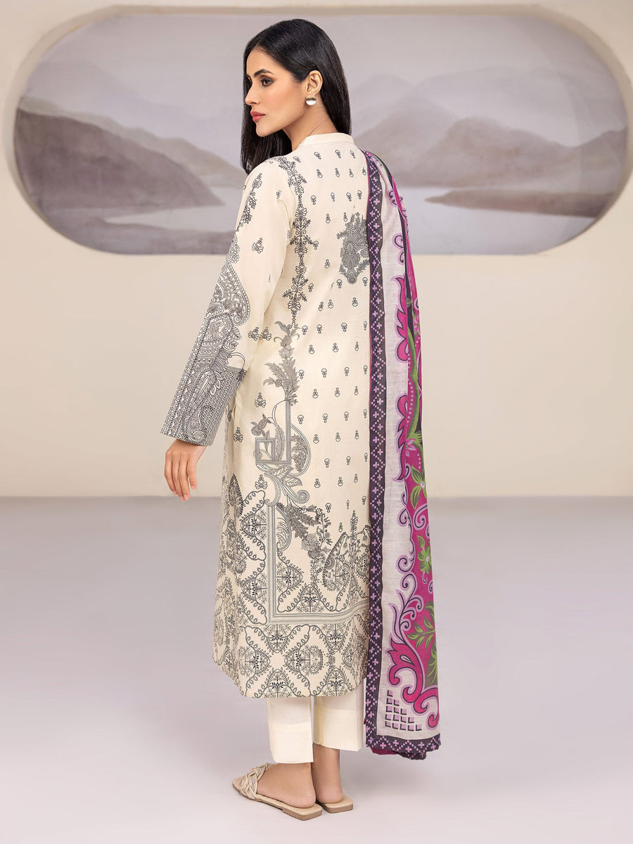Limelight Summer Unstitched Printed Lawn 2Pc Suit U3344 Beige